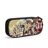 Tragbares stilvolles Federmäppchen Fairy-Tail 1 Mode Reißverschluss Stift Marker Halter Tasche Box Make-up Tasche Stifttasche für Schuljungen/Herren Schw