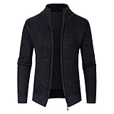 Capabes Einfacher Stehkragen-Strickpullover für Herren, Temperament, schmale Passform, bequem, vielseitig, langärmlig, gutaussehend, täglich, lässig XXL