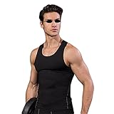 DaDuo Trägershirts Herren Slim Fit Einfarbig Rundhals Tops Herren Mode Sportshirt Sommer Bodybuilding Fitness Funktionsshirt Herren Stretch Muskelshirt H