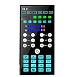 SUOTENG Soundboard-Mixer， Tragbare Live Soundkarte Externer Sound-Mixer-Board für Live-Streaming-Mobiltelefon N2UB (Color : Black)