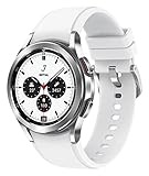 Samsung Galaxy Watch4 Classic, Runde Bluetooth Smartwatch, Wear OS, drehbare Lünette, Fitnessuhr, Fitness-Tracker, 46 mm, S