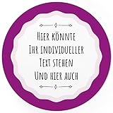 24 INDIVIDUELLE runde Etiketten SELBER GESTALTEN: Lila Rosa schlicht - Personalisierte schöne Aufkleber für Hochzeit, Gläser, Taufe, Konfirmation, Kommunion, Produkte, Ostern, Geburt, Geburtstag