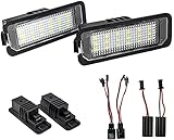 2 Stück LED Kennzeichenbeleuchtung, Ersatz für GOLF4/5/6/7 Lupo Scirocco Polo 9N/6R Passat 3c/B6/CC Phaeton NEW Beetle II EOS