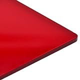 3 mm Plexiglas, Rubinrot, transparent, glänzend, gegossene Acrylgasplatte, 16 Größen zur Auswahl, rot, 420mm x 297mm / A3