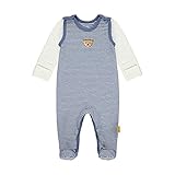 Steiff Baby-Jungen Set Strampler + T-Shirt Langarm Unterwäsche, Bijou Blue, 62