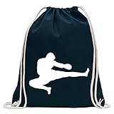 Kiwistar - Kampfsport Karate Judo Kung Turnbeutel Fun Rucksack Sport Beutel Gymsack Baumwolle mit Ziehg