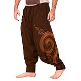 Tomatoa Haremshose Herren Freizeithose Retro Drucken Pumphose Aladinhose Jogginghose Trainingshose Manner Hosen Streetwear Pants Goa Hippie Hose S - 3XL