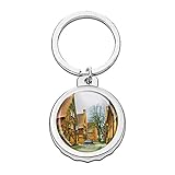 Hqiyaols Keychain Deutschland Fuggerei Augsburg Cap Flaschenöffner Schlüsselbund Creative Kristall Rostfreier Stahl Schlüsselbund Reisen Andenk