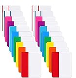LuLyLu 400 5,1 cm selbstklebende Tabs, beschreibbare und repositionierbare Aktenregister für Buchseiten oder Marker, 20 Sets mit 10 Farb