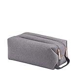 TITAN Kulturtasche Handgepäck mit wasserabweisender Oberfläche, Gepäck Serie BARBARA: Exklusive Toilet Bag im eleganten Look, 383704-04, 27 cm, 5 Liter, grey (grau)