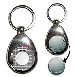 BadgeBeast.co.uk TV Test Card - Golfball-Markierung Key Ring