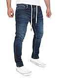 Yazubi Jeanshose Herren Stretch Men Jeans Slim Fit Jogginghose Männer Men Joggers Skinny Elastisch Erik, Blau (Total Eclipse 194010), W34/L32