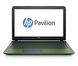 HP Pavilion 15-ak003ng 39,6 cm (15,6 Zoll Full HD) Laptop (Intel Core i7-6700HQ, 16GB RAM, 2 TB HDD, 128 GB SSD, Nvidia GeForce GTX 950M, Windows 10) schwarz/grü