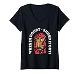 Damen Skater-Skelett – im Zweifel einfach skaten T-Shirt mit V
