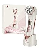 Ultraschallgerät Faltenentferner Gesichtsmassagegerät 5in1 Multifunktions Radiofrequenz LED Photon Mikrostrom Anti-aging Hautstraffung Anti F