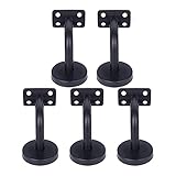 YUYAOYAO 5 Teile/Satz 60 * 60mm Flache Wandhalterungen Edelstahl Handlaufhalterung for Flachmetall Holz Top Geländer G