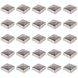 Baumarktplus 25x Pfostenkappe Edelstahl 91 mm Pyramide Abdeckkappe für Pfosten 9 x 9