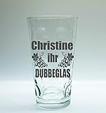 Böckling Dubbeglas mit Gravur 0,5 Liter/Name SOI-sei-Ihr Dubbeg