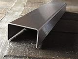 Abdeckprofil, 1000mm Edelstahl U-Profil a: 15x b: 25x c: 15 mm Schenkelinnenmaß aus Edelstahl k240 geschliffen 0,8 mm stark U Blech, Winkelblech,