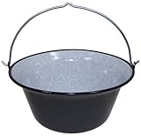 Ungarischer Gulaschkessel aus bruchsicherem Emaille Outdoor Camping Lagertopf Verschiedene Größen (14 Liter)