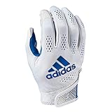 adidas Adizero 11 Football Receiver Glove, White/Royal, X-Larg