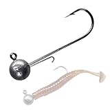 THKFISH 7g Jigköpfe für Gummifische Jighead Bleiköpfe Runden Jigkopf Set Jighaken Set 10 Stück