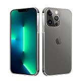 HSP Hülle für Apple iPhone 13 Pro Max [Staubabweisend] Handyhülle | Premium TPU Silikon Case Schutzhülle | Kratzfest Stoßfest Fallschutz | Kabelloses Laden | Passgenau Klar | Transp