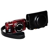 PU Leder Kameratasch Kamera-Taschen SLR-Taschen for Canon PowerShot SX710 HS Sx700 HS schw