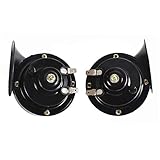 Signalhorn 12v Auto Sehr Laut, Hupe Extrem Laut Lkw, Schneckenlufthorn Für 12v Lkw Motorrad 150db, Elektrisch Train Horn For Cars, Hupe Zug, Traktor, Fahrrad, Kfz Tröte (schwarz, 6*9 cm)