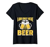 Damen Only Here For The Beer I Just hope Both Teams Have Fun T-Shirt mit V