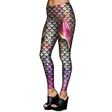 Leggings Strumpfhose für Damen, Damen Damen Sexy Fish Scale Print Stretcheging Leggings Mode Slim Fit Bleistift Hosen Training enge Skinny Yoga Hose Lange Hose Sports Running Workout Hose Gym Tig