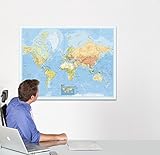 BACHER Politische Weltkarte 'Die Welt', 1:44 Mio., deutschsprachig, Papierkarte gerollt: Die BACHER Welt beinhaltet ein politisches Kartenbild. Die ... Länder sind in deutscher Sprache b