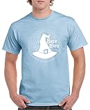 Comedy Shirts - Basic Witch - Halloween - Herren T-Shirt - Hellblau/Weiss Gr. L