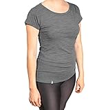 ALPIN LOACKER Merino T-Shirt Damen - Das Premium Merinowolle Kurzarm Wander Funktionsshirt für Outdoor und Freizeit (Dunkel Grau, l)