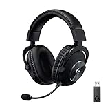 Logitech G PRO X Gaming-Headset, Over-Ear Kopfhörer mit Blue VO!CE Mikrofon, DTS Headphone:X 7.1, PRO-G 50mm Lautsprechern, 7.1 Surround Sound für Esport Gaming, PC/PS/Xbox/Nintendo Switch - Schw