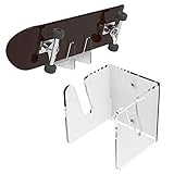 Skateboard Wandhalter Display Rack Longboard Skateboard Kleiderbügel Wandhalterung Acryl Wandaufbewahrung Skateboardständer Unsichtbarer klarer W