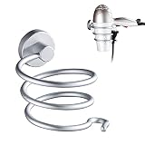 Mlysnd Halterung Föhn, Haartrockner Halterung Fönhalter Robustem Haartrocknerhalter Für Hotel Baderzimmer Badzubehör, Spiralform, 1 Stück (Silber)