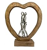 Moritz Skulptur Couple in Love Herz Liebe 32 x 9 x 35 cm Liebespaar Päarchen Verliebt Sein schöne Deko Figur Dekoration Herzenssache Fig
