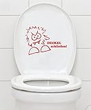 Mabi-IN-Design WC Aufkleber Deckel schließen 16x23cm Bad Klo Toilettendeckel Wandtattoo B412 (rot)