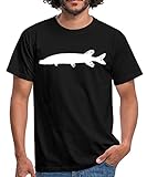 Spreadshirt Angeln Toller Hecht Angler Männer T-Shirt, 4XL, Schw