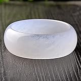 Kejing Jade Afghan Armband Echtes Natürliches Natürliches Natürliches,Eingiftig Eingewickelter Seide Plus Breites Dickes Weißes Jade-Armband (Size : 64mm)
