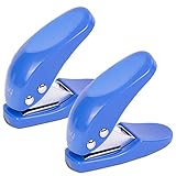 Handheld Single Loch Puncher Mini Hole Punches Locher Handheld Portable Loch Puncher 1 Loch Mini Papier Locher Mini Perforator Mini Papier Locher Loch Perforator Stanzwerkzeug Blau 2 Stück