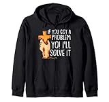 Wenn du ein Problem hast, wirst du es lösen Christmas Jesus Cross Kapuzenjack