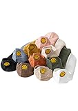 OMZIN 10 Paar Damen Süße Socken Cartoon Socken Niedliche Knöchelsocken Stickerei Socken Smiley-Gesicht Bestickte Socken Bestickte Cartoon Sock
