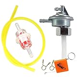 HURI Benzinhahn Unterdruck Ventil mit Benzinfilter Benzinschlauch für CBR 125 R, 125 RS, RW / JC34 JC34A, Kymco Pulsar 125, Zongshen Cab 50