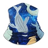 Bokueay Damen 'S Whale Dolphin Galaxy Halswärmer Weiche Mikrofaser Halsgamasche Winter Sturmhaube Skifahren Männer Kostüm Neuheit B