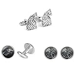 3Pcs Game of Throne Manschettenknöpfe Wolf Men Tie Clips Shirt Manschettenknöp