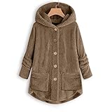 Herbst Jacke Damen Schwarz Sale Mädchen Lang Kurz Plüschjacke Teddymantel Winter Herbst Fleece Mantel Plüsch Wintermantel Fleecemantel Kapuzenjacke Herbstjacke Herbstmantel Winterjacke Fleecejack