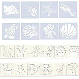 Dancepandas Tierschablonen zum Malen 20PCS Kunststoff Tiermalerei Schablone Reusable Zeichenschablonen Muster Malschablonen für Scrapbooking Fotoalbum, DIY Geschenkk