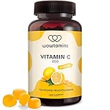 wowtamins Vitamin C 800 zuckerfrei - leckere vegane Fruchtgummis mit hochdosiertem Vitamin C für Kinder und Erwachsene, deutsche Produk